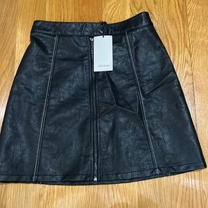 Zara Black A-Line Mini Skirt Night Out